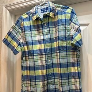 Easter Spring Nautica Classic Fit/Stretch Plaid Shirt. Size M